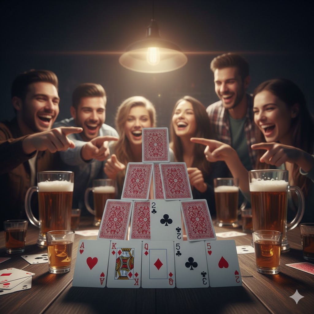 drukspil med kort
