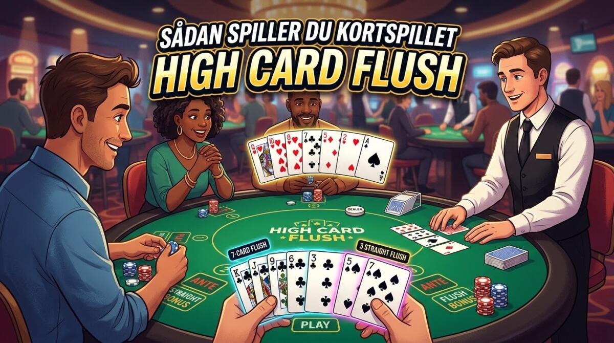 Sådan spiller du kortspillet High Card Flush